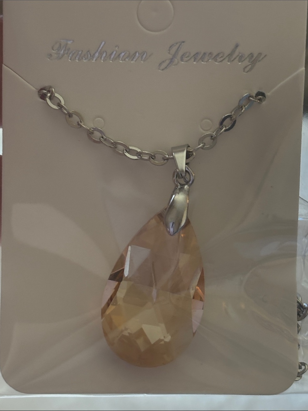 Teardrop Cubic Zirconia Necklace NEW (1) - Picture 13 of 13